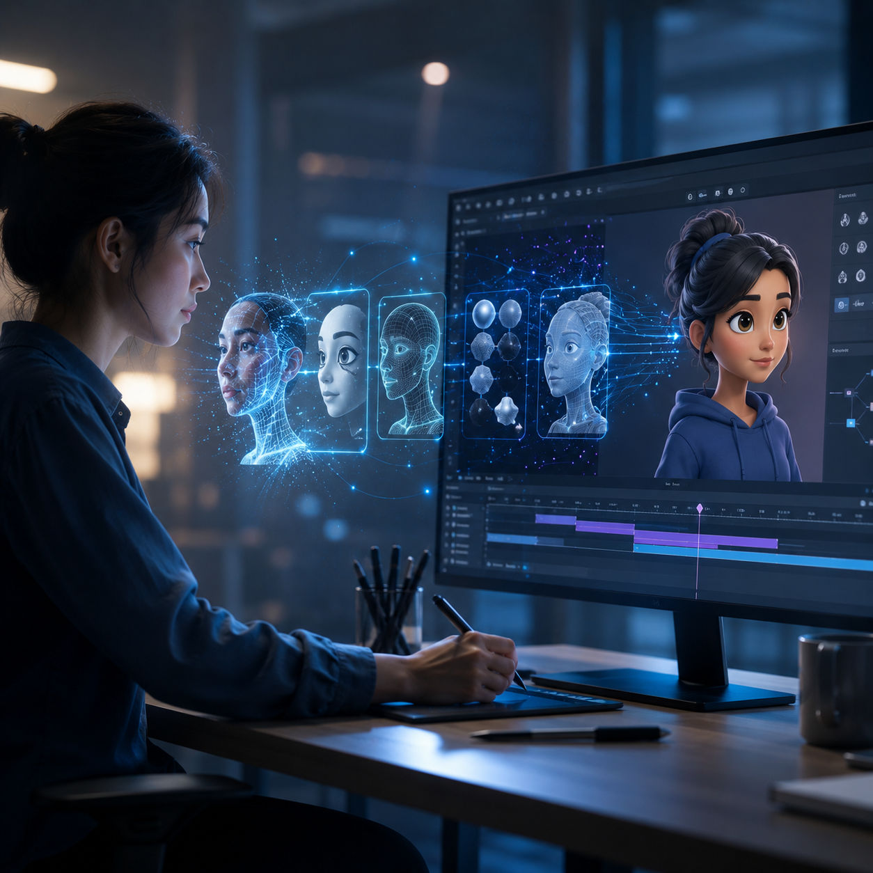 Faces on the Fly: The Role of AI in Dynamic Visual Effects and Animation